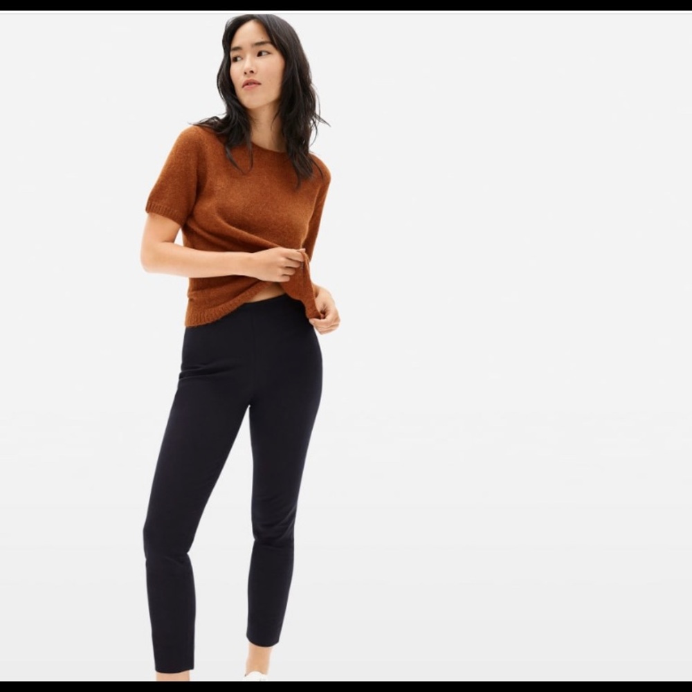 Everlane Side-Zip Stretch Cotton Pant Black NWOT